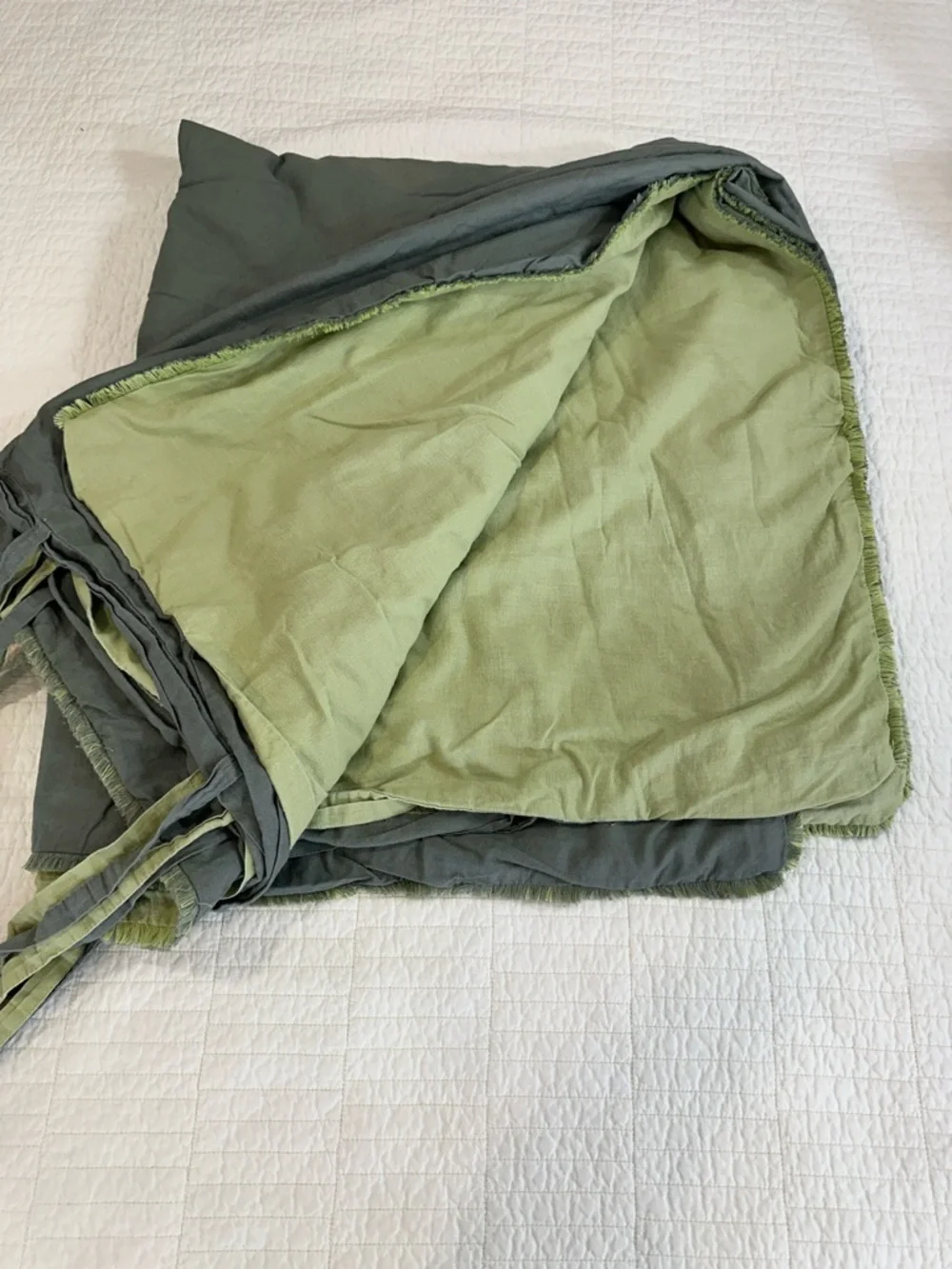 Reversible Sage Green and Charcoal Duvet Cover Only